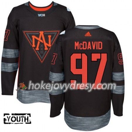 Dětské Hokejový Dres Severoamerických Connor McDavid 97 Světový pohár v ledním hokeji 2016 Černá Premier